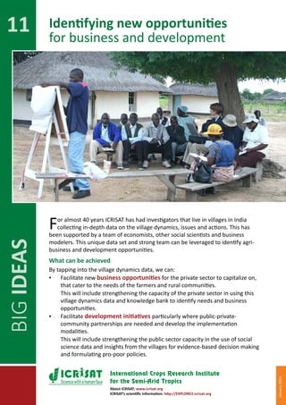 BIG IDEAS for partnerships in sustainable development