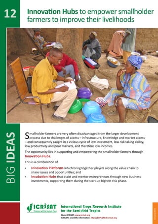 BIG IDEAS for partnerships in sustainable development