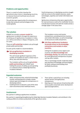 BIG IDEAS for partnerships in sustainable development