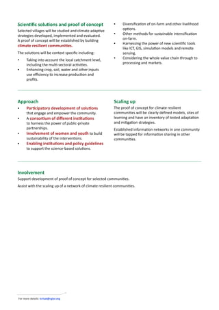 BIG IDEAS for partnerships in sustainable development