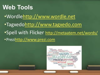 Above all have fun with technology Use tools to enhance and extend learning Play with the technology#6 Make it Fun