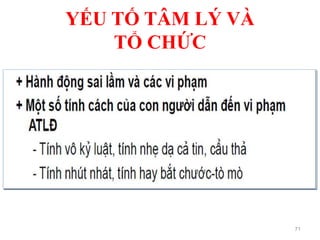 YẾU TỐ TÂM LÝ VÀ
TỔ CHỨC
71
 