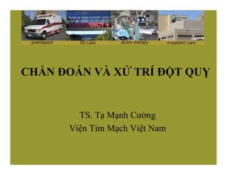 CHẨN ĐOÁN VÀ XỬ TRÍ ĐỘT QUỴ
TS. Tạ Mạnh Cường
Viện Tim Mạch Việt Nam
 
