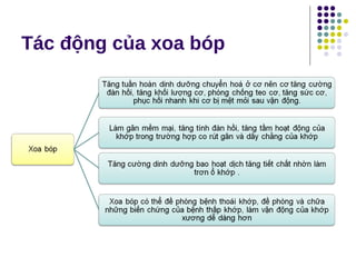 Tác động của xoa bóp
 