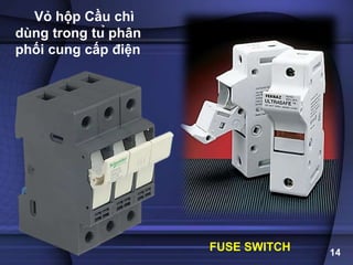 14
Vỏ hộp Cầu chì
dùng trong tủ phân
phối cung cấp điện
FUSE SWITCH
 