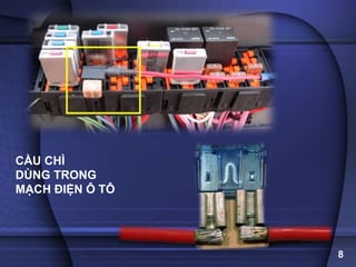 CẦU CHÌ
DÙNG TRONG
MẠCH ĐIỆN Ô TÔ
8
 