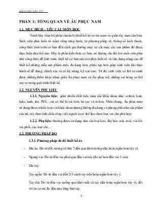 BÀI GIẢNG APN- NT3
PHẦN 1: TỔNG QUAN VỀ ÂU PHỤC NAM
1.1. MỤC ĐÍCH – YÊU CẦU MÔN HỌC
Trình bày toàn bộ phần chuẩn bị thiết ...