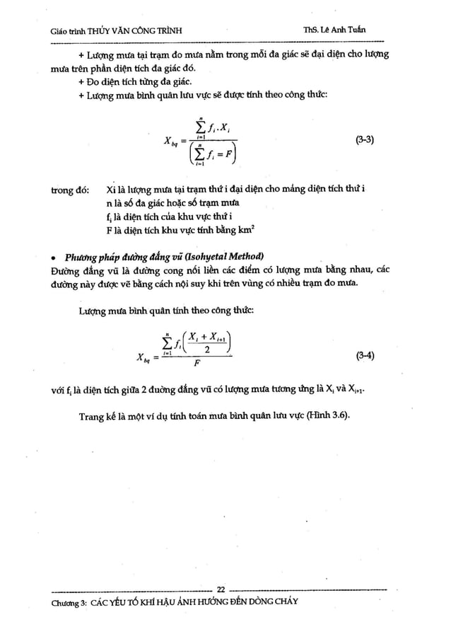 Bài giảng thủy văn công trình - Trường Đại học Cần Thơ.pdf | Free Download