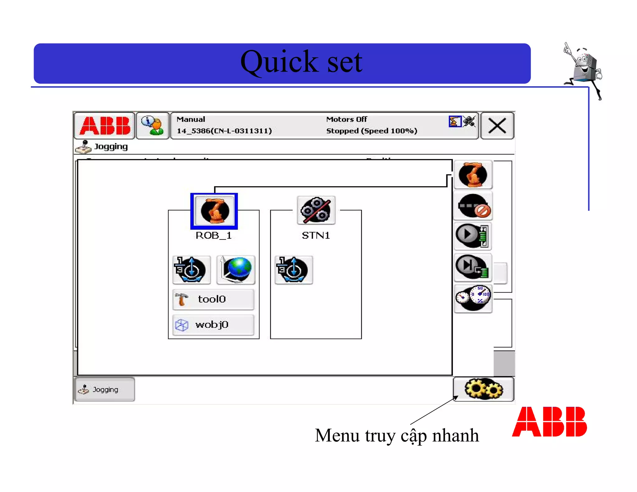 Quick set
Menu truy cập nhanh
 