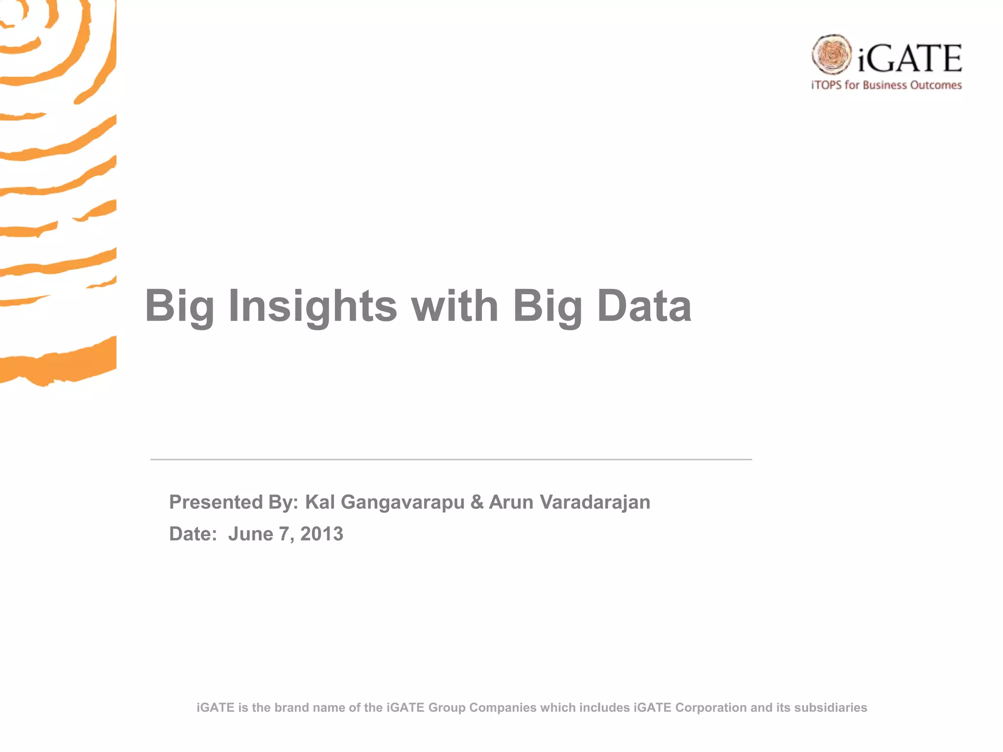 Big insights with big data | PPTX