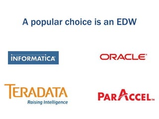 A popular choice is an EDW

 