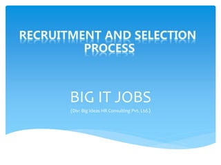 BIG IT JOBS
(Div: Big Ideas HR Consulting Pvt. Ltd.)
 