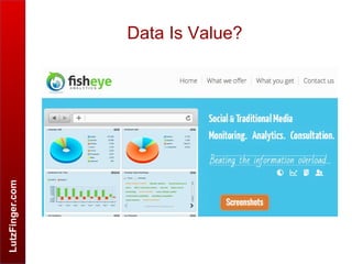 LutzFinger.com
Data Is Value?
 