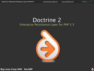 Doctrine 2: Enterprise Persistence Layer for PHP 5.3   www.doctrine-project.org   www.sensiolabs.com




                 ...