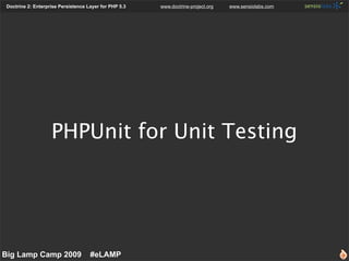 Doctrine 2: Enterprise Persistence Layer for PHP 5.3   www.doctrine-project.org   www.sensiolabs.com




                 ...