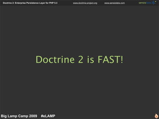 Doctrine 2: Enterprise Persistence Layer for PHP 5.3   www.doctrine-project.org   www.sensiolabs.com




                 ...