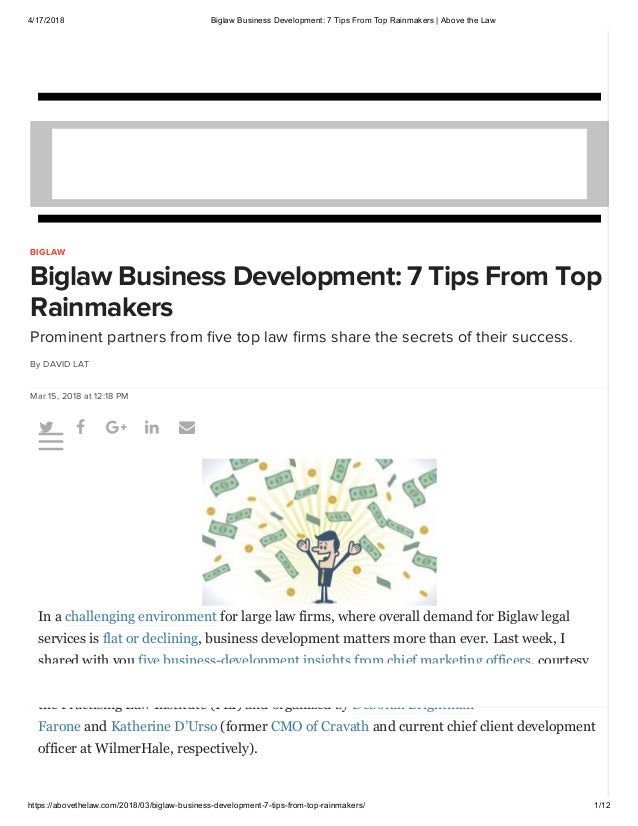 Biglaw business development