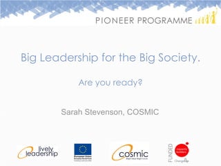 Big Leadership for the Big Society. Are you ready? ,[object Object]