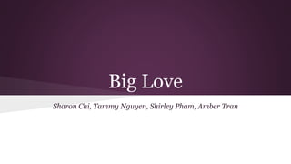 Big Love 
Sharon Chi, Tammy Nguyen, Shirley Pham, Amber Tran 
 