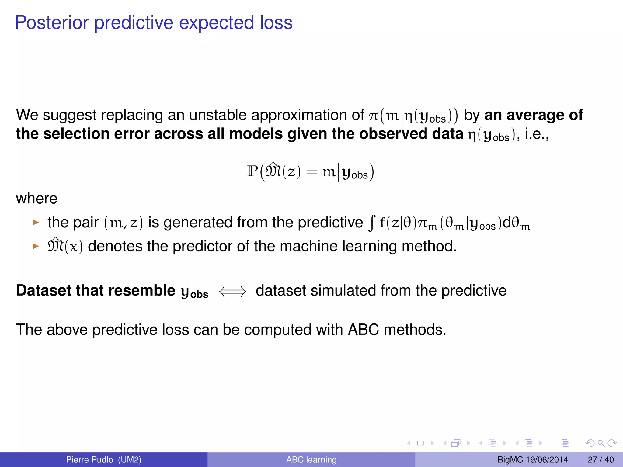 and 0) a weighted, local linear model explaining by z on the kept particles: = 