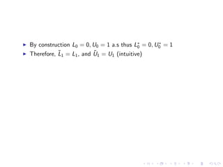 By construction L0 = 0, U0 = 1 a.s thus L∗ = 0, U0 = 1
                                          0
                       ...