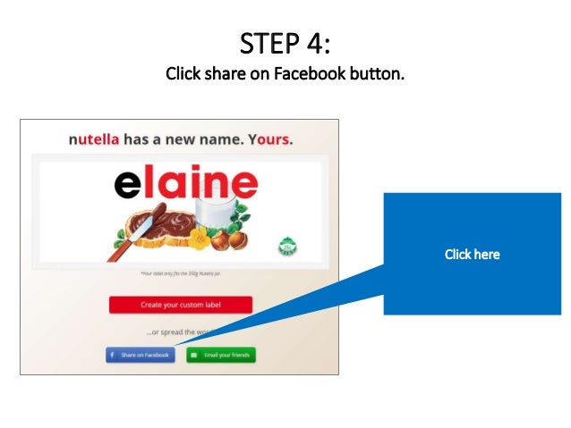 5 Simple steps to create your own NUTELLA label
