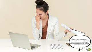 problem is it's way to complicated to
understand as there are so many things to be
taken into consideration when trying to
predict actual demand in the next 7days over
a number of sites/customers
 