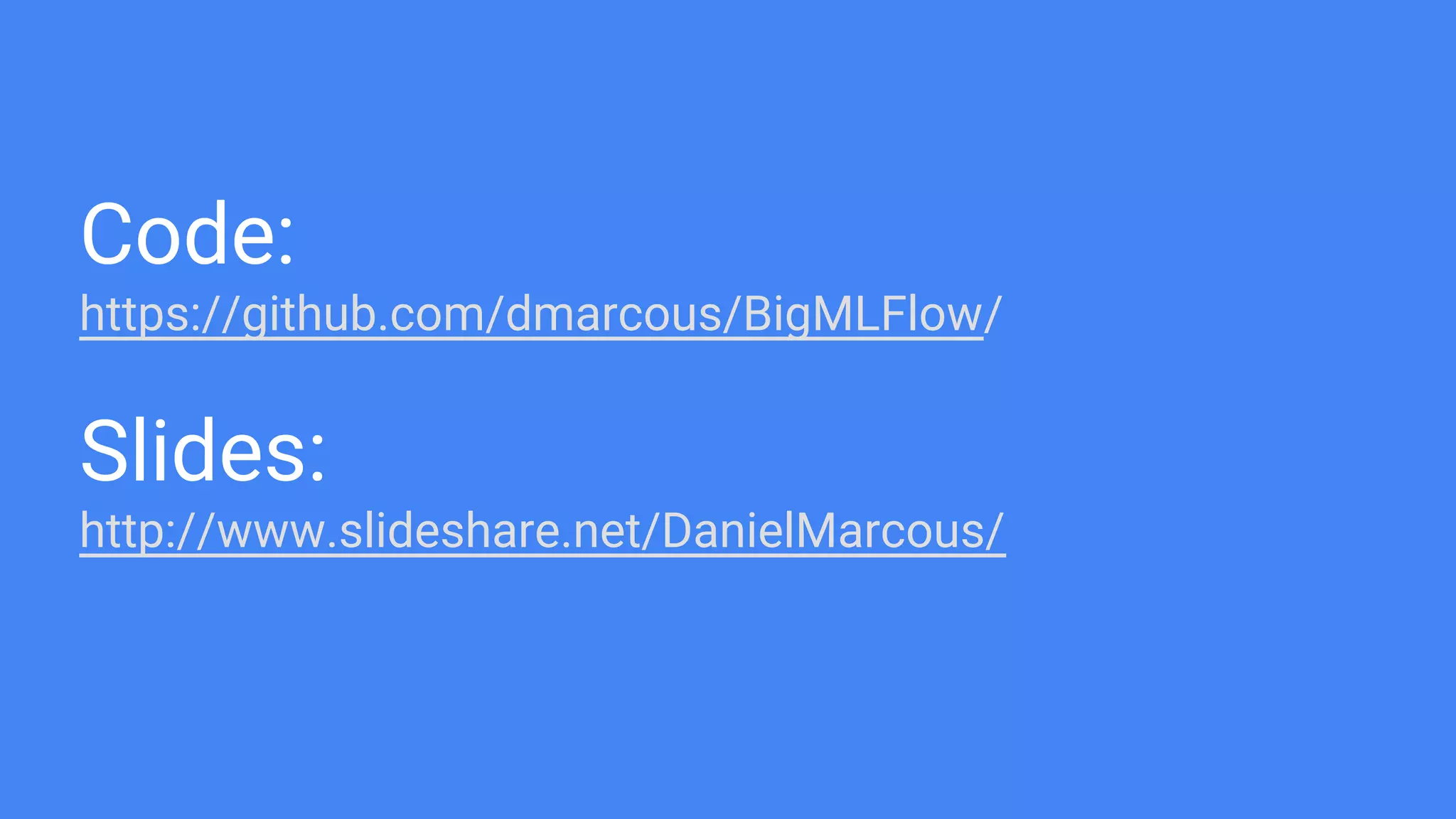 Keep in mind
● Code produced with
○ Apache Spark 1.6 / Scala 2.11.4
● RDD VS Dataframe
○ Enter “Dataset API” (V2.0+)
● mllib VS spark.ml
○ Always use spark.ml if
functionality exists
● Algorithmic Richness
● Using Parquet
○ Intermediate outputs
● Unbalanced partitions
○ Stuck on reduce
○ Stragglers
● Output size
○ Coalesce to desired size
● Dataframe Windows - Buggy
○ Write your own over RDD
● Parameter tuning
○ Spark.sql.partitions
○ Executors
○ Driver VS executor memory
 