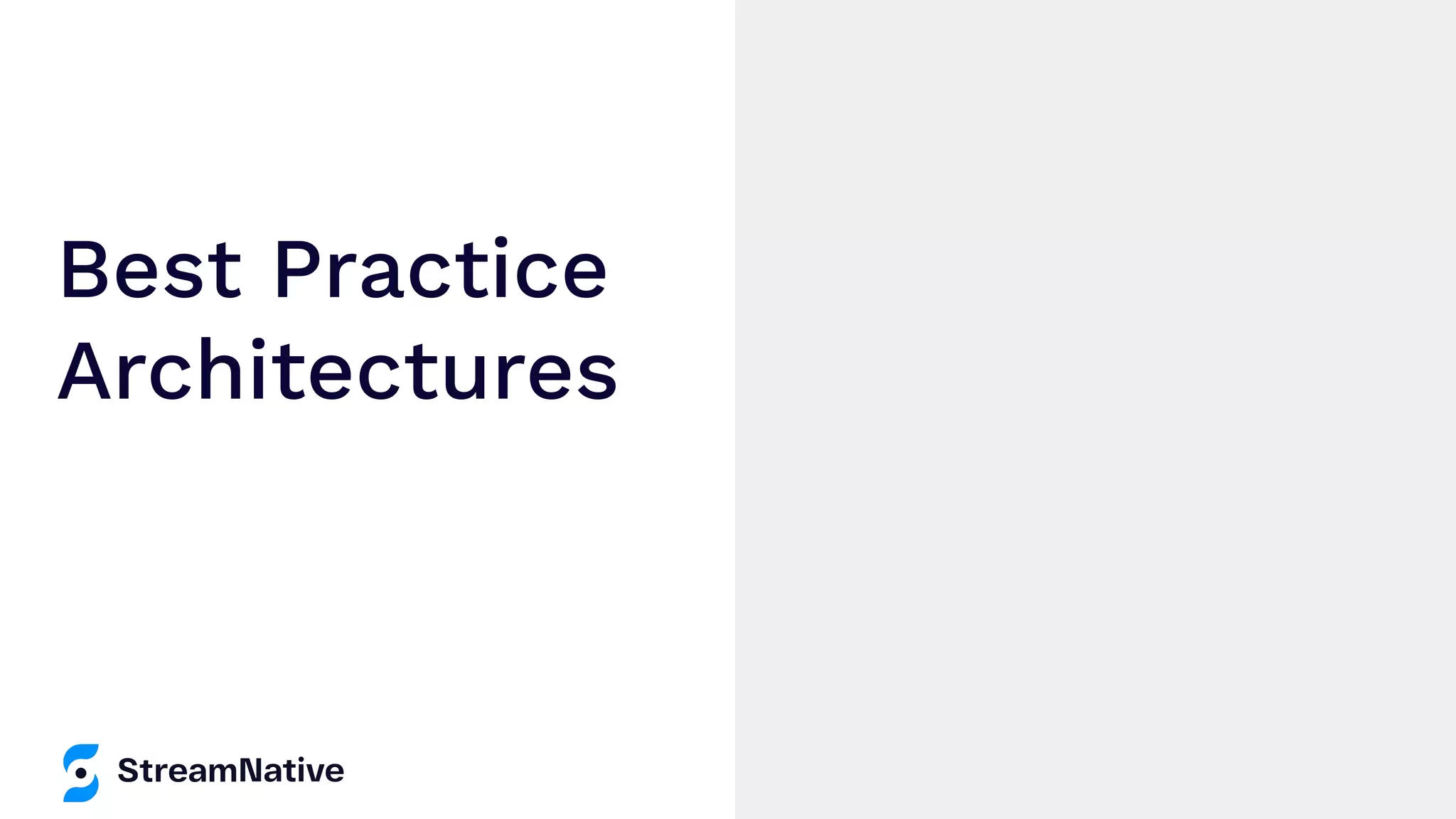 Best Practice Architectures 