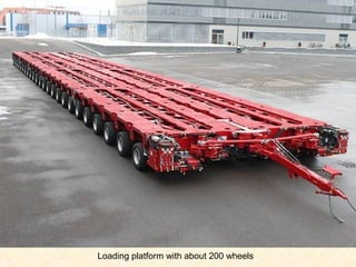 Loading platform with about 200 wheels
 
