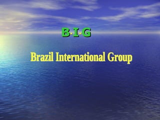 B • I • G Brazil International Group 
