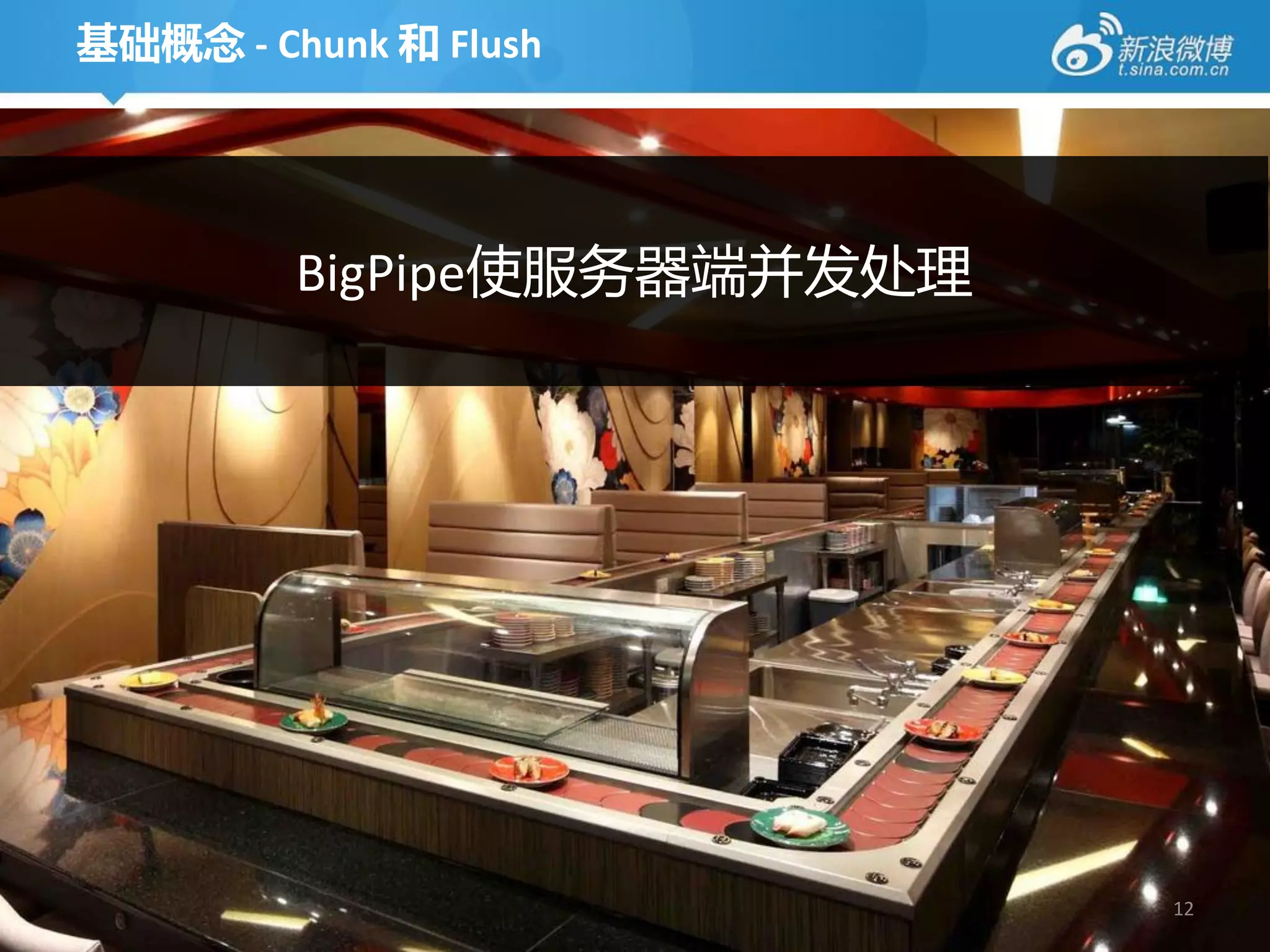 基础概念 - Chunk 和 Flush




         BigPipe使服务器端并发处理




                            12
 