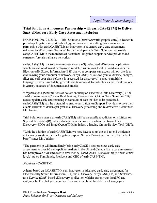 book press release template