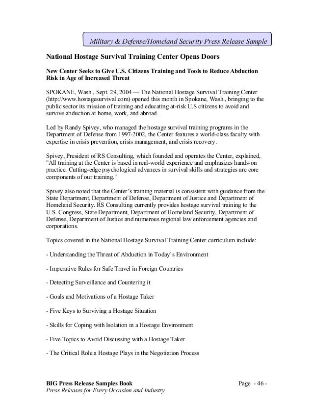book press release template
