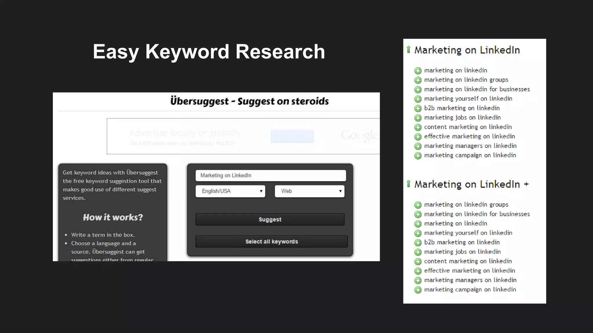 Easy Keyword Research
 