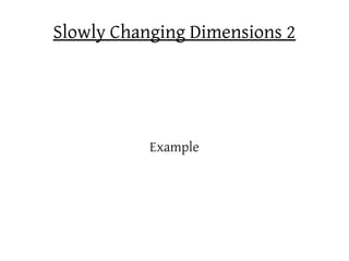 Slowly Changing Dimensions 2




           Example
 
