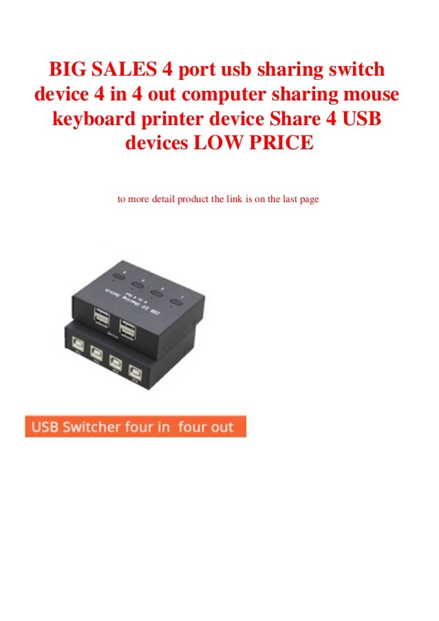BIG SALES 4 port usb sharing switch device 4 in 4 out computer sharing