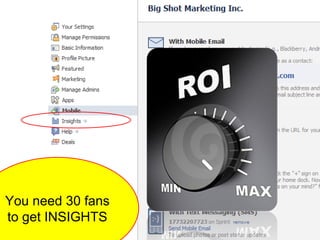 You need 30 fans to get INSIGHTS 