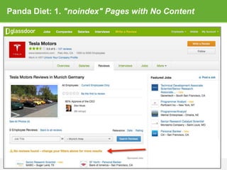 Confidential and Proprietary © Glassdoor, Inc. 2008-2013
Panda Diet: 1. "noindex" Pages with No Content
 