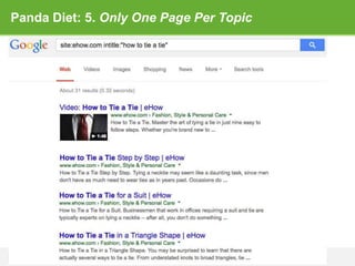 Confidential and Proprietary © Glassdoor, Inc. 2008-2013
Panda Diet: 5. Only One Page Per Topic
 