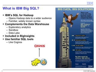 Big SQL Competitive Summary - Vendor Landscape | PPT