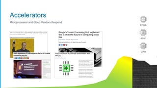 Accelerators
Microprocessor and Cloud Vendors Respond
ASIC
GPU
FPGA
 