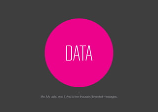 DATA
_
Me. My data. And I. And a few thousand branded messages.
 