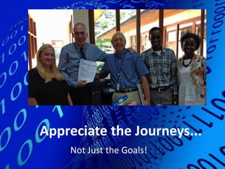 Photo by Stockbyte - Getty Royalty-Free License http://www.gettyimages.com/Corporate/LicenseAgreements.aspx Created with Haiku Deck
Appreciate the Journeys...
Not Just the Goals!
 