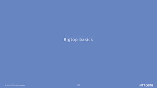 © 2021 NTT DATA Corporation 26
Bigtop basics
 