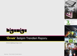 ‘Örnek’ İletişim Trendleri Raporu
    iletisim@bigumigu.com




Bigumigu - ‘Örnek’ İletişim Trendleri Raporu
 