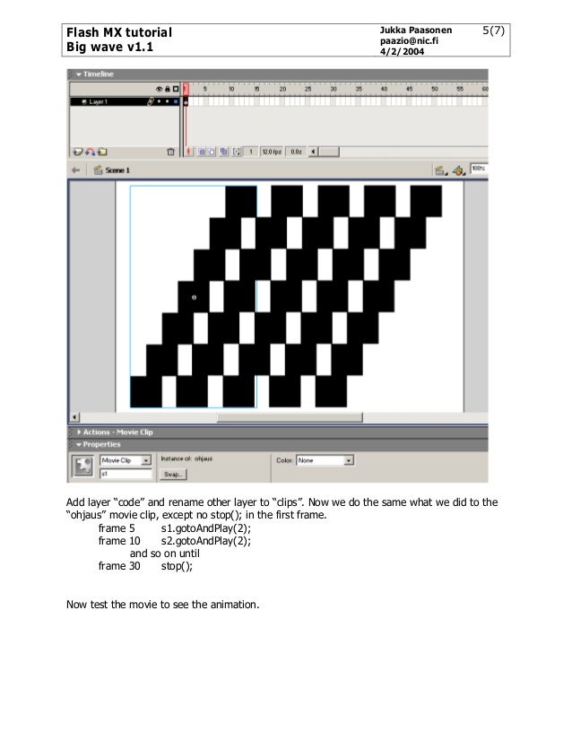 Flash Mx Tutorial Big Wave Flash Mx Tutorial Big Wave