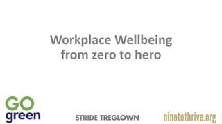 Workplace Wellbeing
from zero to hero
 