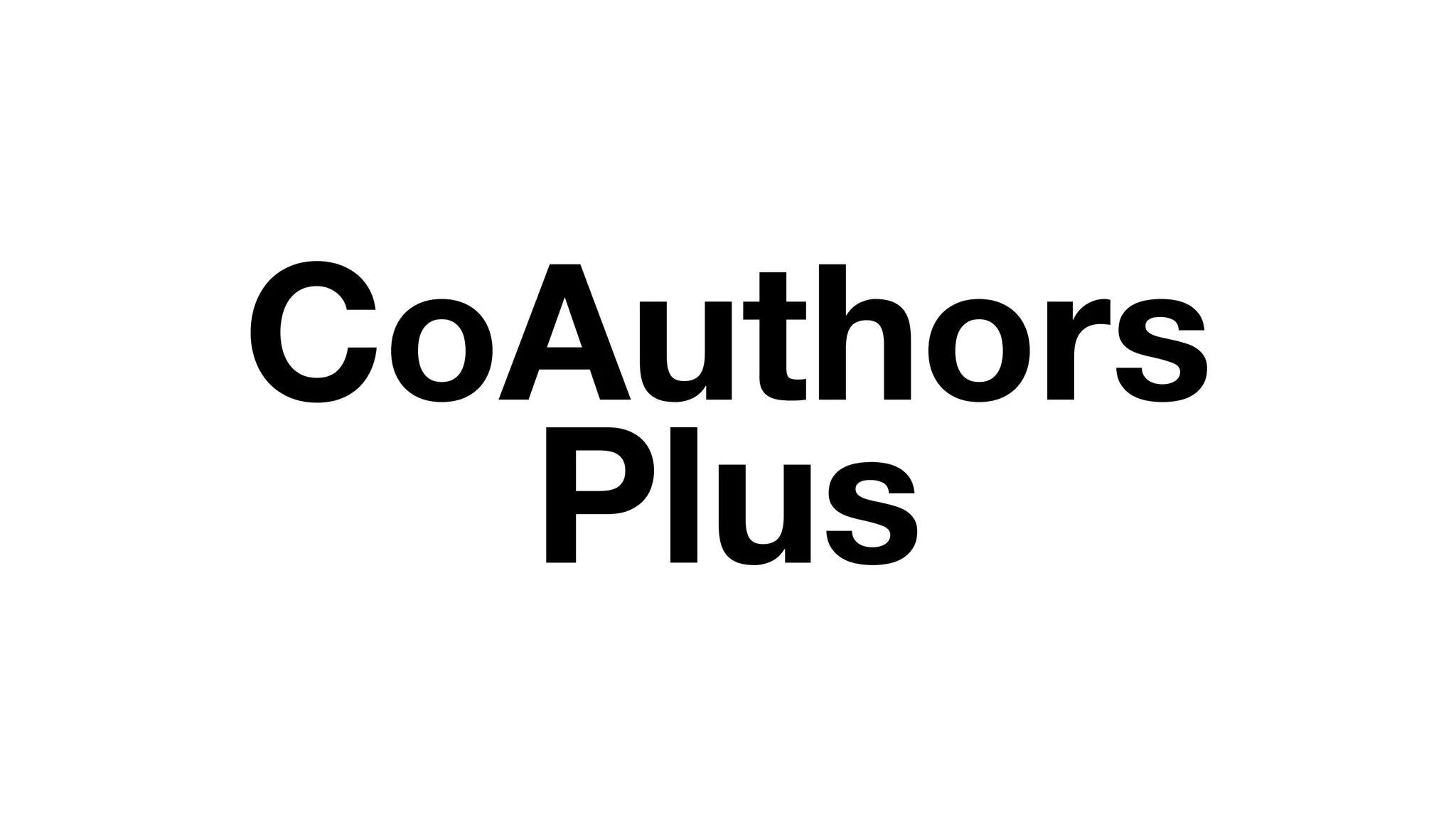 CoAuthors
Plus
