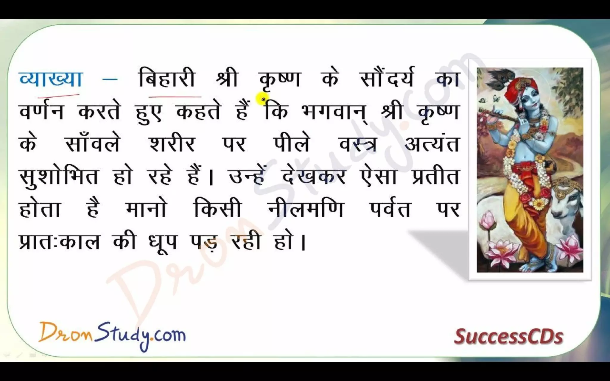 Bihari Ke Dohe Class 10 X Hindi CBSE Revision Notes